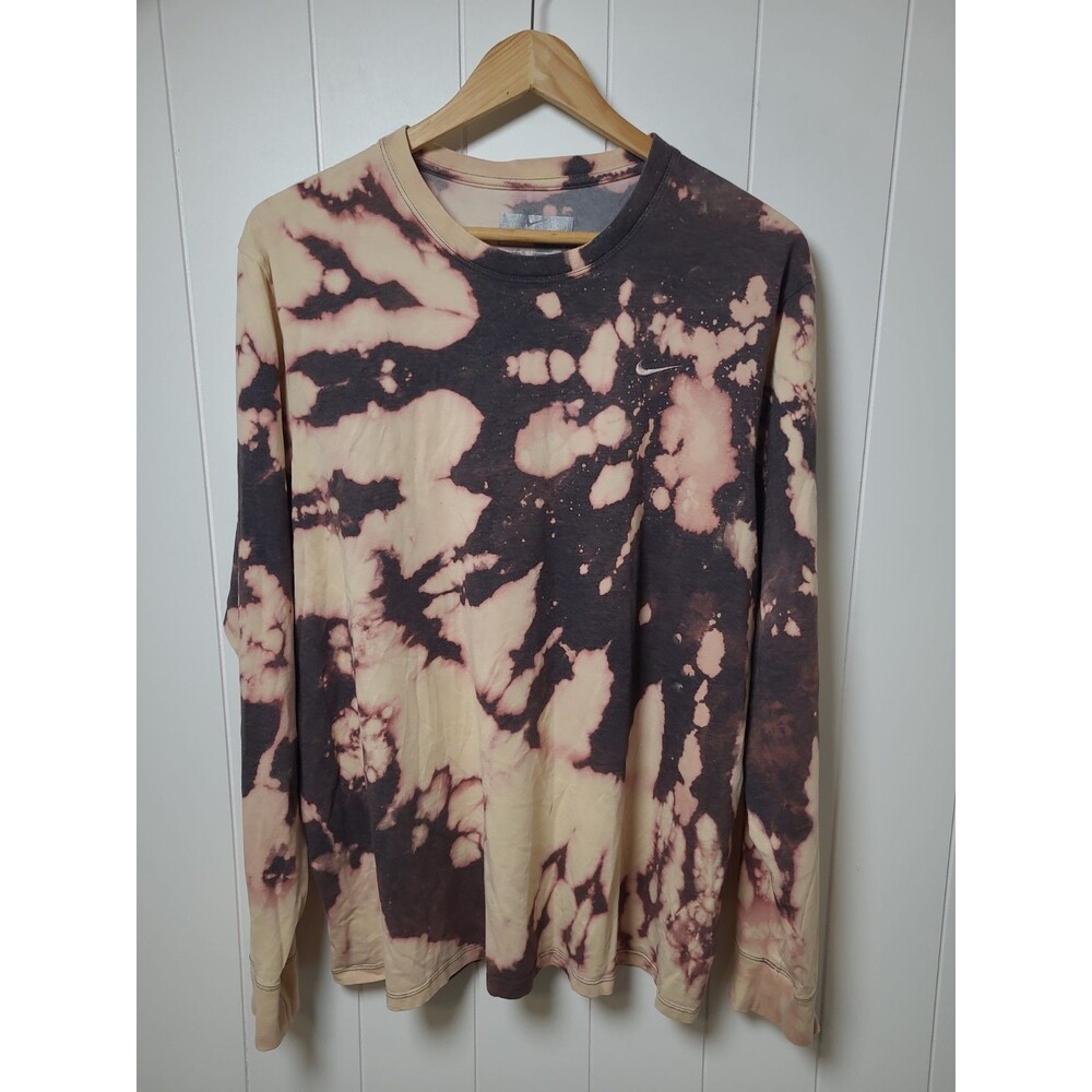 Nike Tie Dye Burst Activewear Dri FIt Shirt Top Womens Size Large